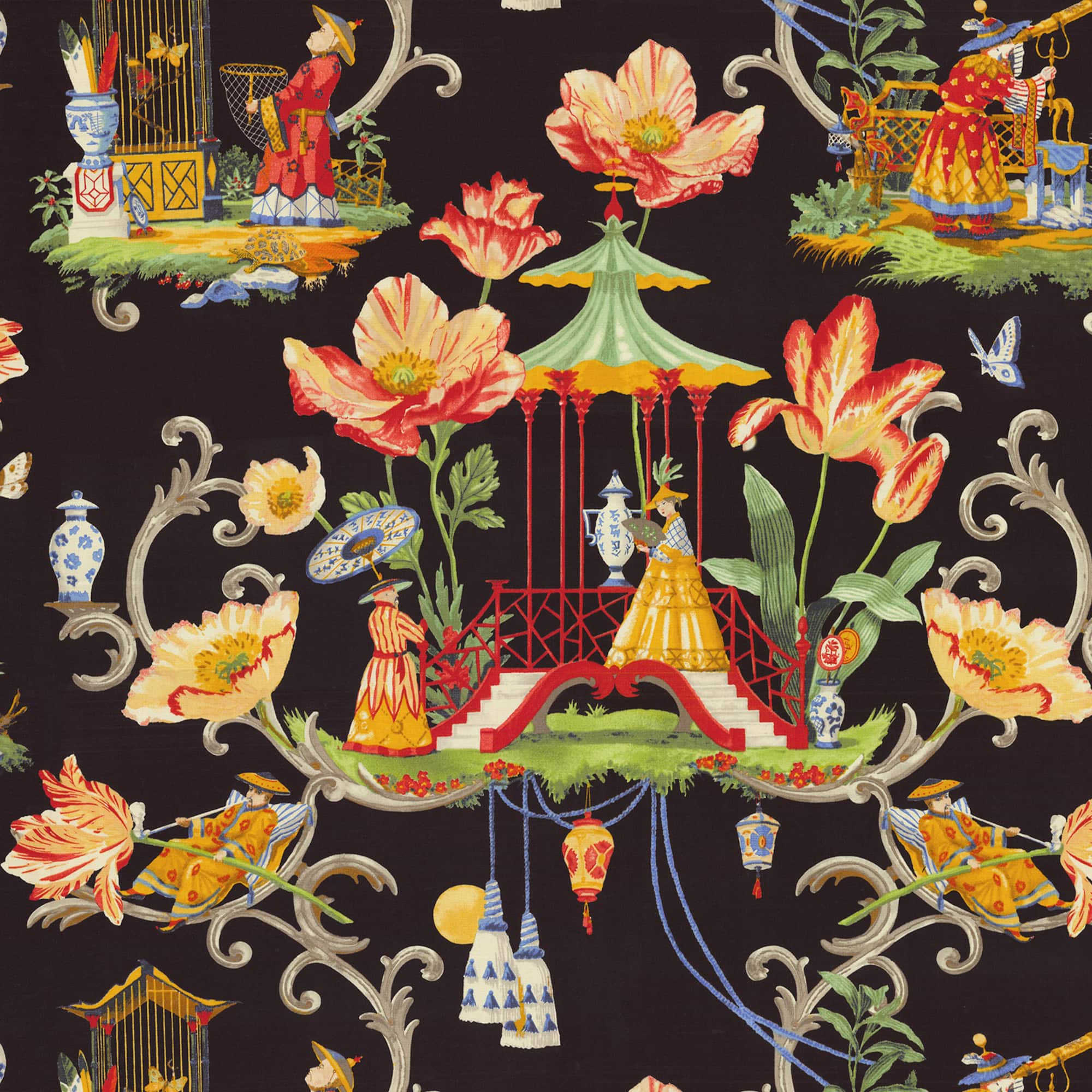 PKL Studio Night East of The Moon Home Décor Fabric